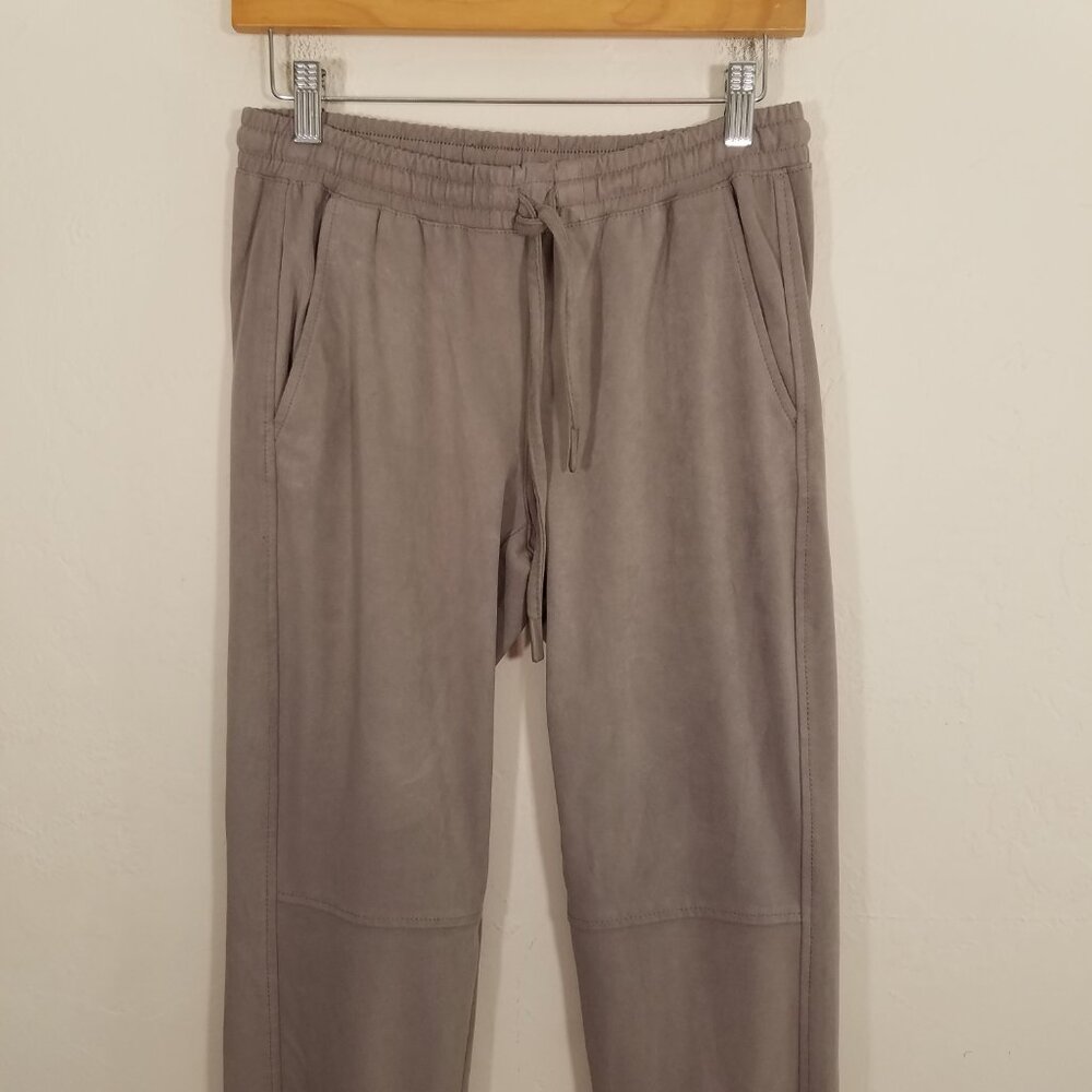 Women's Beige Tan Drawstring Jogger Pants - Picture 2 of 5
